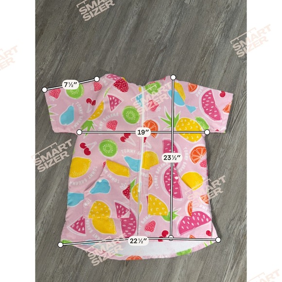 Tommy Bahama Kids Fruit Print Terry Cloth Hooded Beach Cover Up Zip L/XL 7-12 - Picture 5 of 5